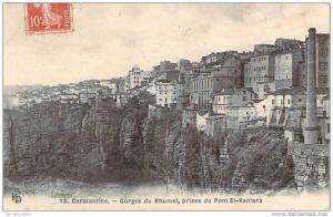 Constantine - Gorges de Rhummel, prises du Pont El-Kantara