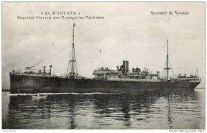 CPA -  EL-KANTARA  Paquebot Français des Messageries Maritimes