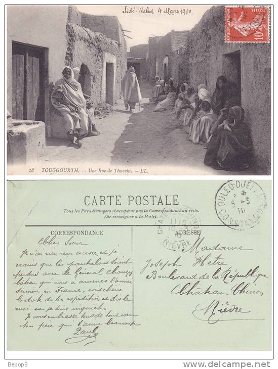 Algérie Touggourt Touggourth - Une rue de Témacin 1910