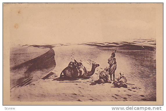 Les Guides Se Reposent Un Peuen Attendant Le Gros De La Caserne, Touggourt (Algeria), Africa, 1900-1910s