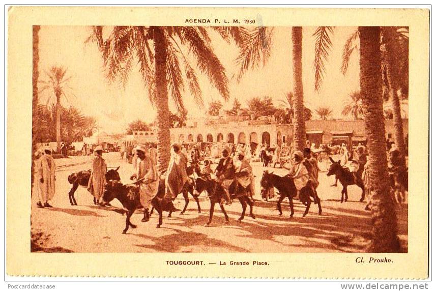 Touggourt - La Grande Place - & donkey