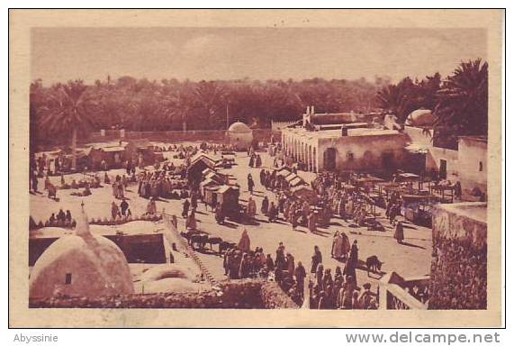 ALGERIE - TOUGGOURT - le marché pris du toit de l´hôtel transatlantique - nr 40/29 SPGA - d10 313