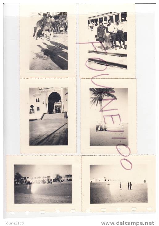 lot 29 photographies ( photo ) ALGERIE biskra & touggourt 1937 ( train blanc et voie ferrée , saphis , jardin allah etc.
