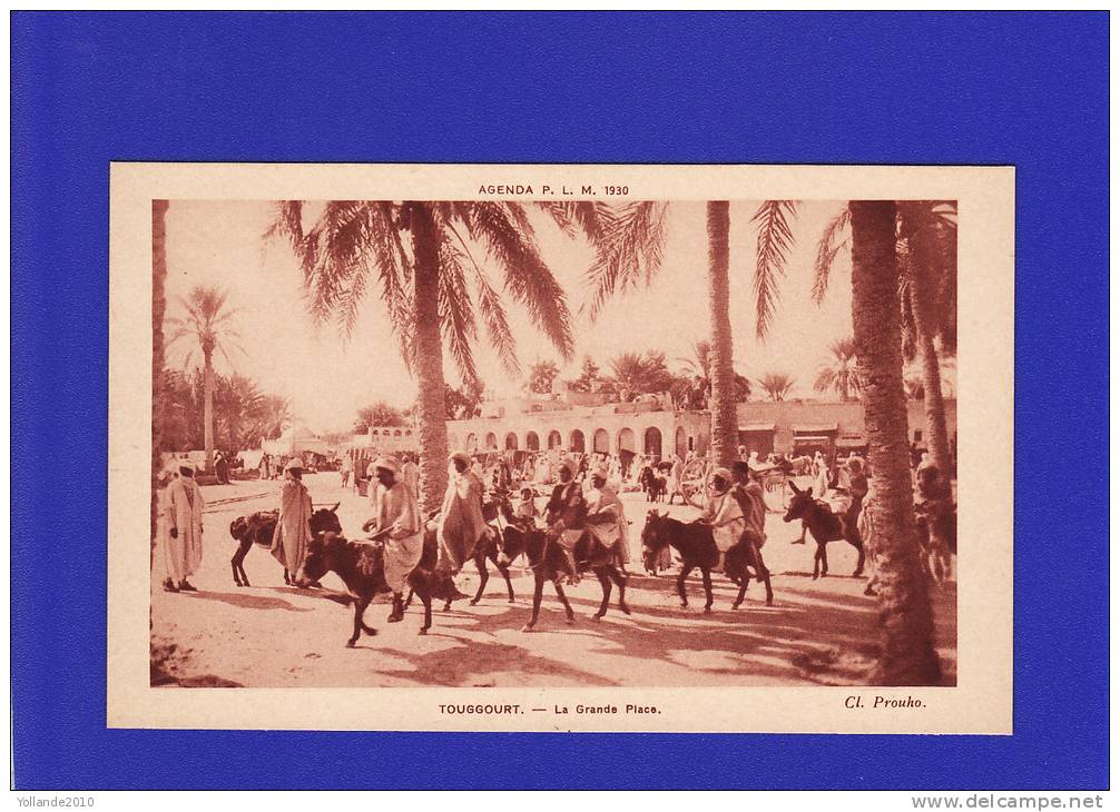 7541//  TOUGGOURT  grande place animée1930 (état Trés Très bon)