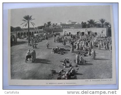 1928 - Marché Arabe Touggourt   - Ancienne coupure de presse italienne avec PHOTO