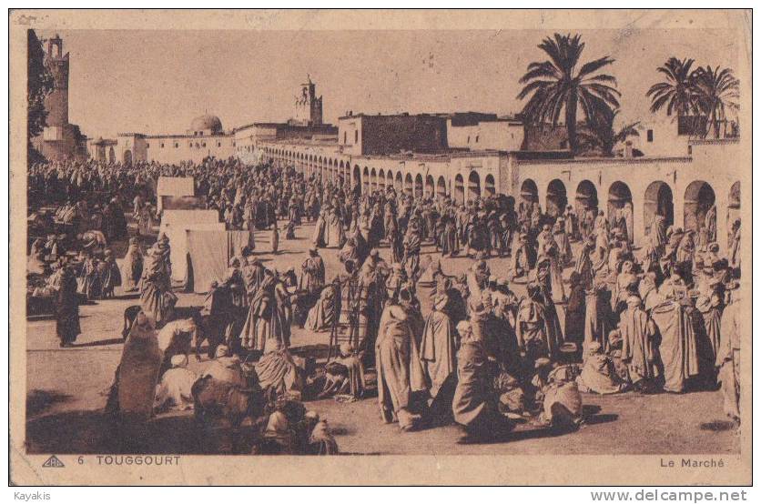 l - Cpa TOUGGOURT - Le Marché