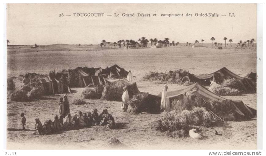 TOUGGOURT  LE GRAND DESERT ET CAMPEMENT DES OULED NAILS..SUPER ETAT