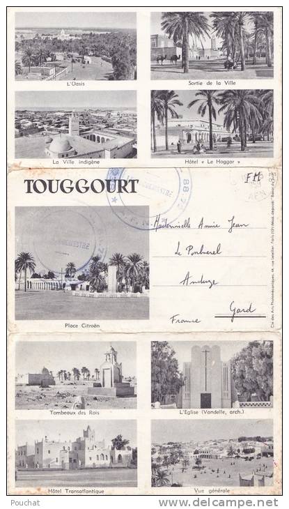 Touggourt.- (Algerie)  Carte  Lettre  + Tampon  A.F.N.  Secteur Postal  88.725  - Le Vaguemestre)