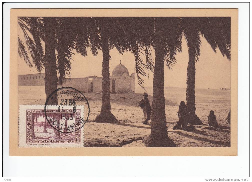 Carte-Maximum ALGERIE  N° Yvert 110 (Touggourt - Tombeaux des Rois) obl 1953