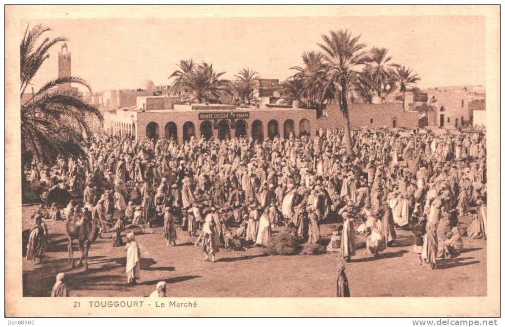 ALGERIE TOUGGOURT LE MARCHE TRES ANIMEE  PAS VOYAGEE