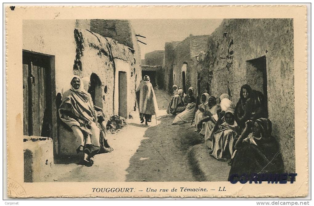 ARGELIE - ARGEL - VF 1938 CPA TOUGGOURT, Une rue de TÉMACINE - to PARIS