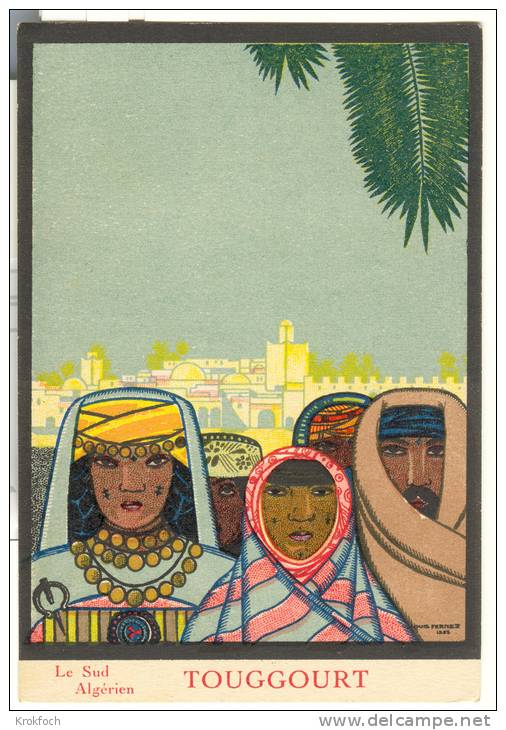 Touggourt Algérie - carte reproduisant affiche des chemins de fer algériens