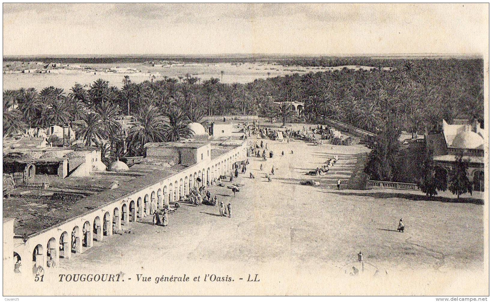 ALGERIE - TOUGGOURT - Vue Générale et l'Oasis