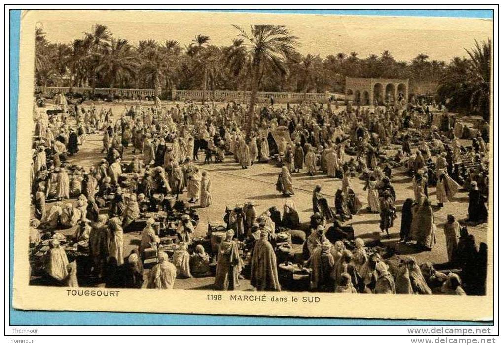 TOUGGOURT  -  MARCHE  dans le  SUD  -  CARTE ANIMEE  -