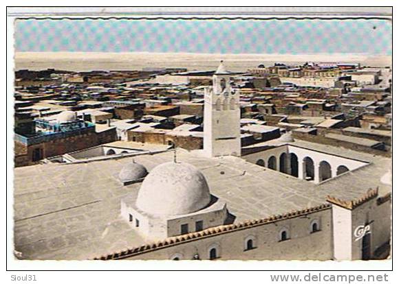 TOUGGOURT  VUE GENERALE SUR LA VILLE INDIGENE ET LA GARE