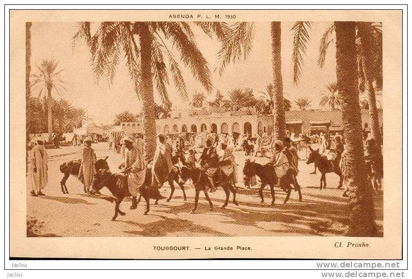 TOUGGOURT LA GRANDE PLACE ET SES ANES BEAU PLAN ANIME REF   8044