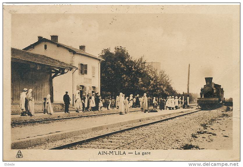 Ain M'lila La Gare  Train  Edit Albert  Timbre Touggourt Marabout