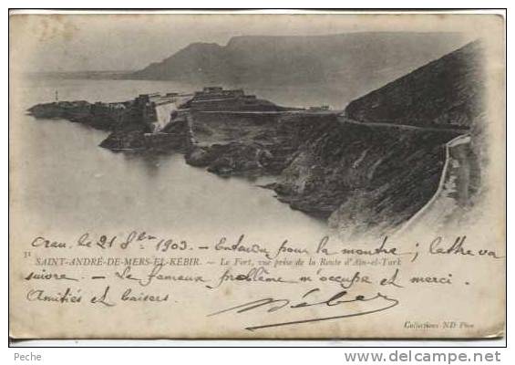 N°9793 -cpa Saint André de Mers El Kébir -le fort vue prise de la route d'Aïn el Turk-