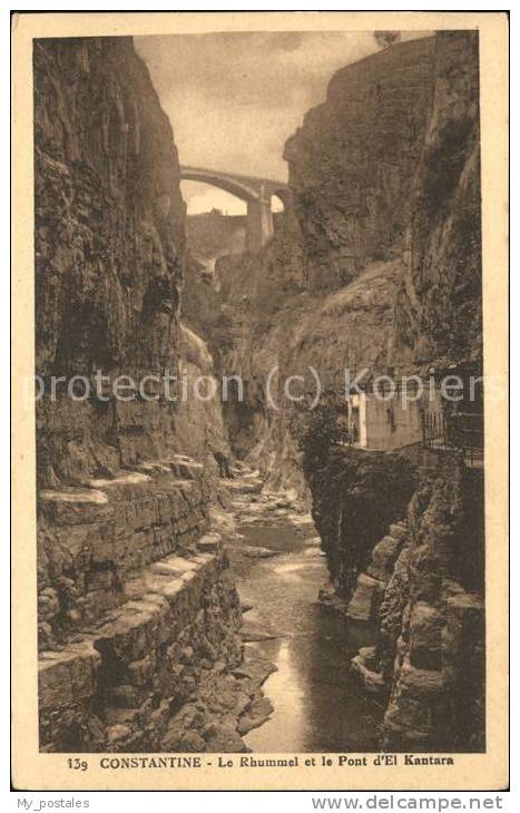dg20998 Constantine Gorges du Rhummel et Pont d El Kantara Kat. Algerien