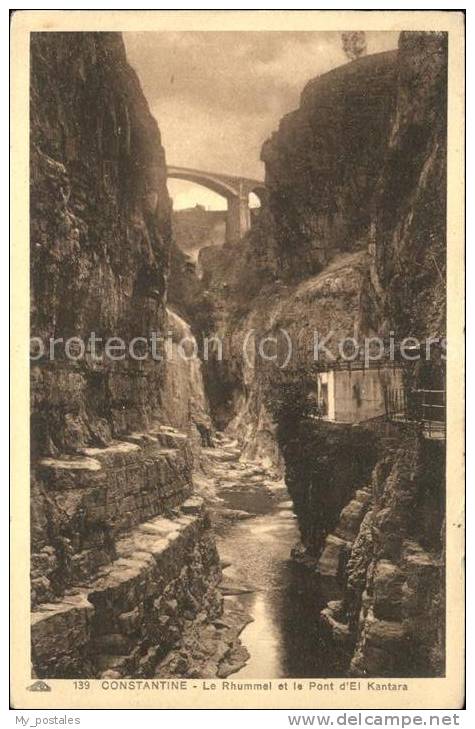 dg20999 Constantine Gorges du Rhummel et Pont d El Kantara Kat. Algerien