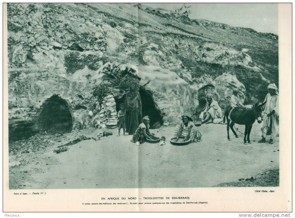 ALGERIE SIDI FERRADJ (troglodytes)  // EL KANTARA  AFRIQUE DU NORD  paru  en 1936