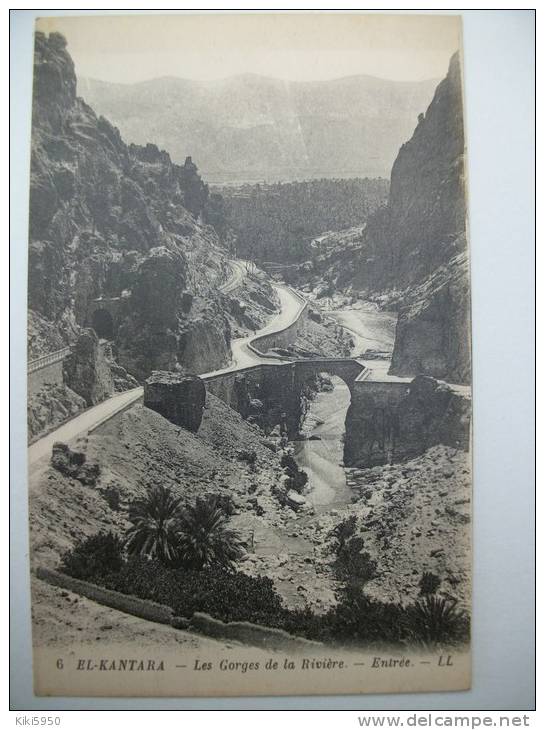 CPA  EL- KANTARA - Les Gorges de la Rivière - Entrée