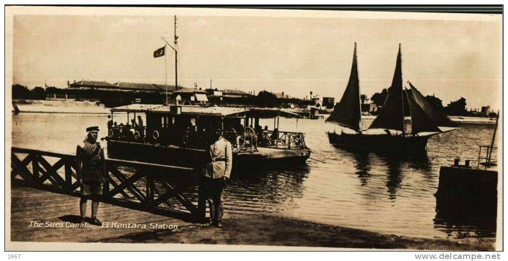 CPA glacée   -  Egypte  -   The Suez Canal - El Kantara Station -