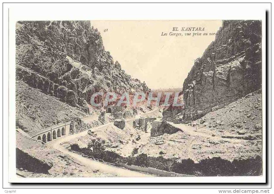 Algerie El Kantara CPA Les gorges vue prise au nord