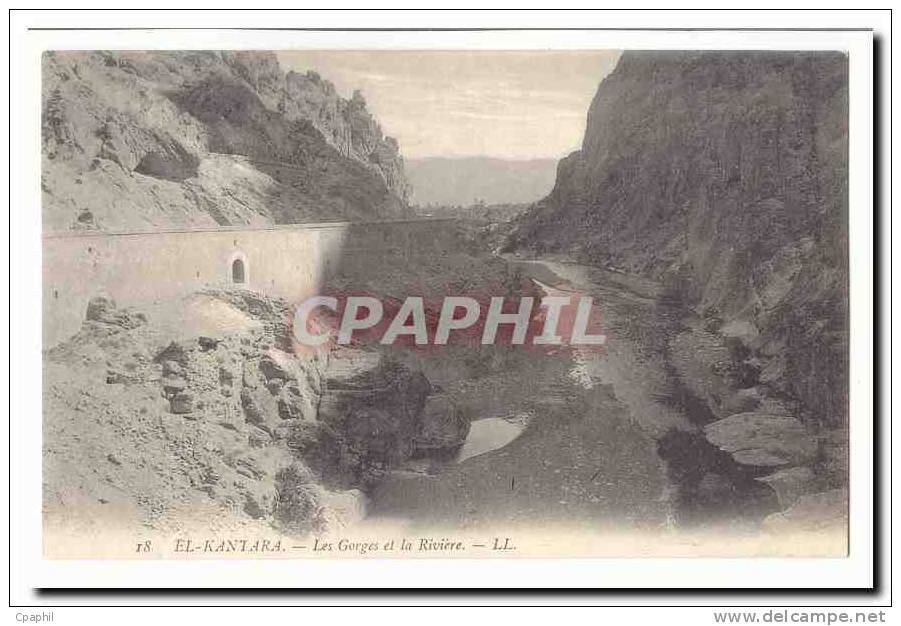 Algerie El Kantara CPA Les gorges et la Riviere