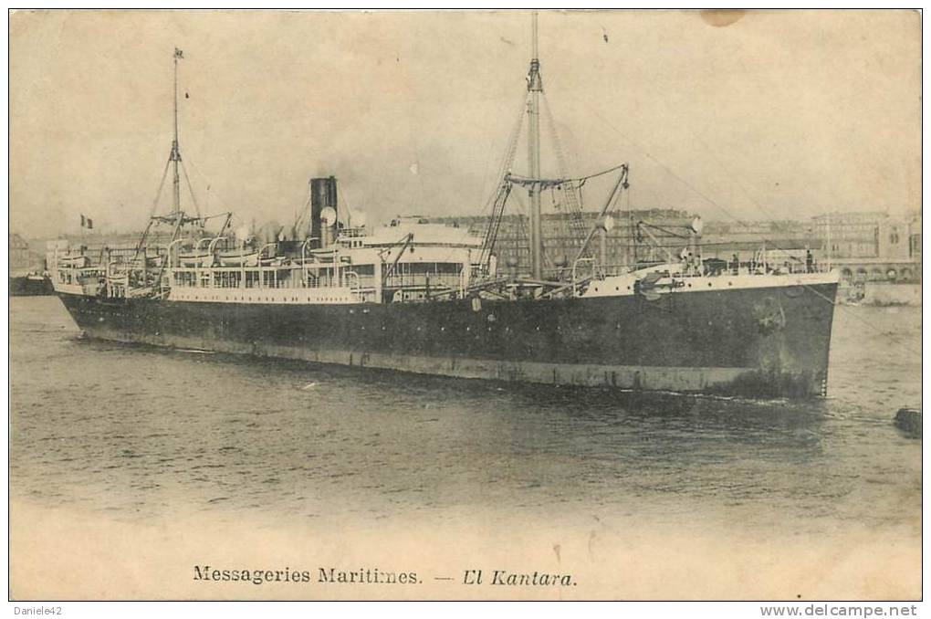 CPA  / PAQUEBOT - MESSAGERIES MARITIMES - EL KANTARA