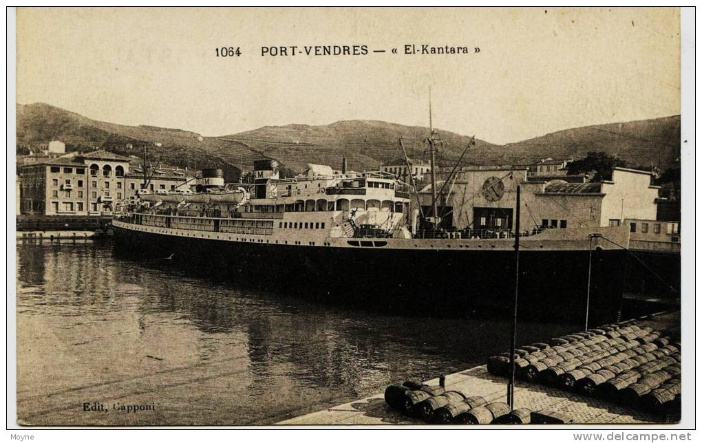 7306 - Pyrenées Orientales -  PORT VENDRES   Paquebot * EL KANTARA *  à  quai