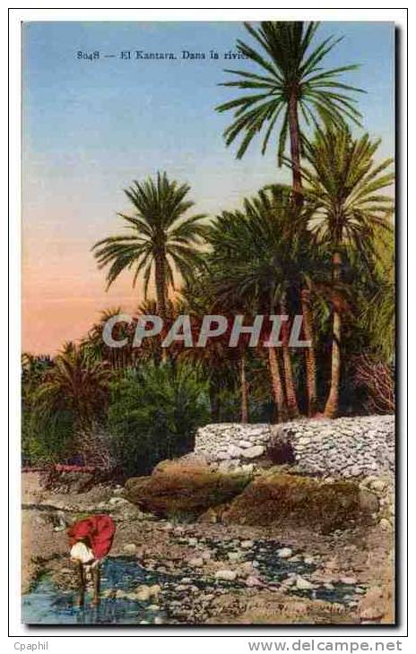 CPA Algerie El kantara Dans la riviere