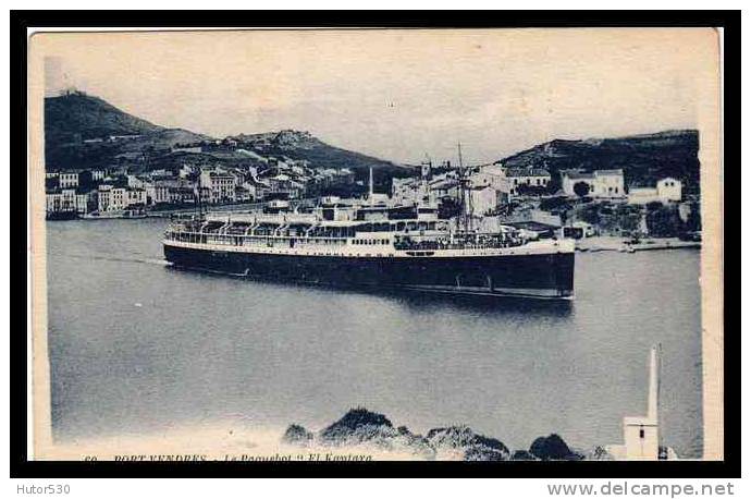 PORT VENDRES - LE PAQUEBOT EL KANTARA - (CPA)