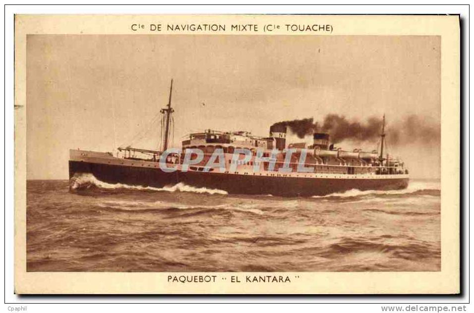 CPA Bateau Paquebot El Kantara Cie de Navigation Mixte Cie Touac