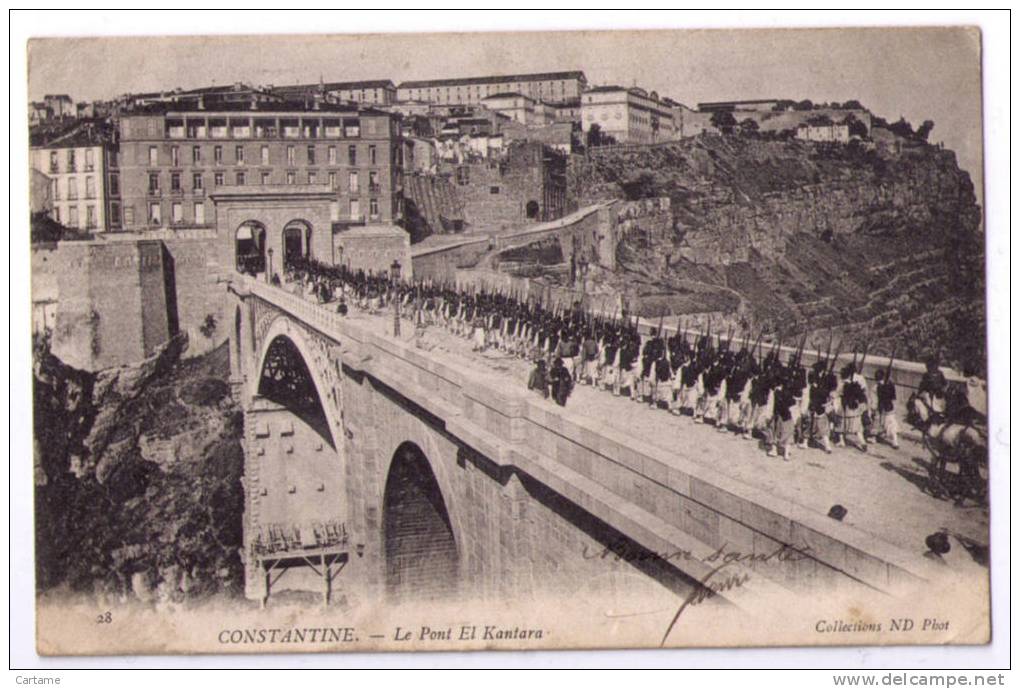 CONSTANTINE Spahis sur le pont El Kantara