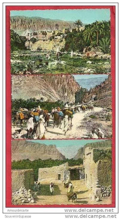 CPA N° 536 / EL KANTARA - VILLAGE + CARAVANE + DOUAR