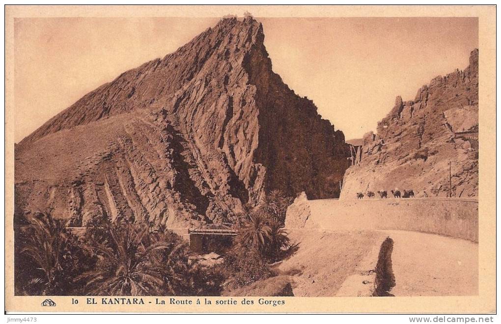POST CARD CPA N°10 - EL KANTARA  Algérie  - La Route à la sortie des Gorges