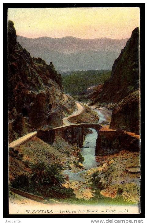 ALGERIA  / ALGERIE - EL KANTARA - LES GORGES DE LA RIVIERE - ( 2 Scans. )