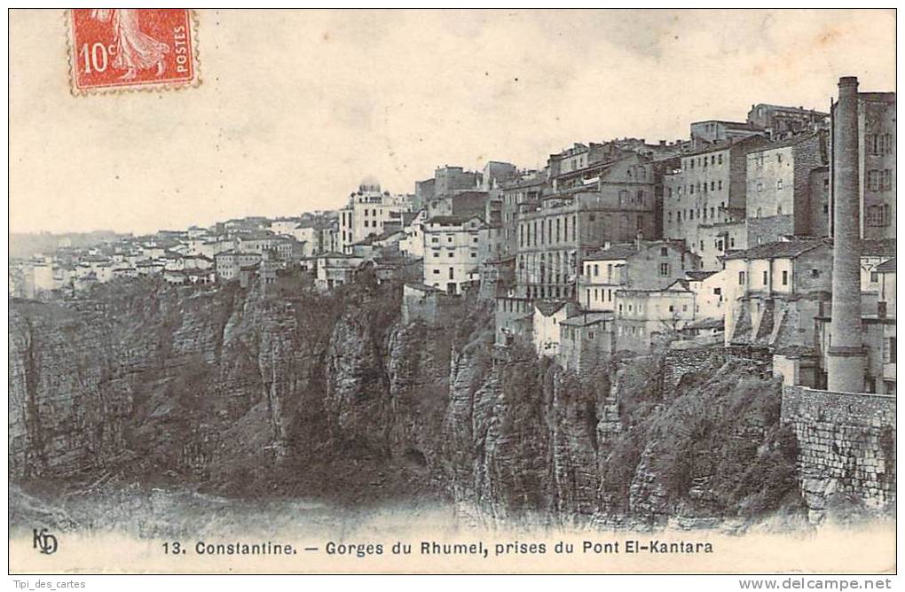 Constantine - Gorges de Rhummel, prises du Pont El-Kantara