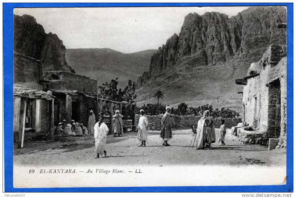 ALGERIE EL KANTARA LE VILLAGE BLANC ANIMEE