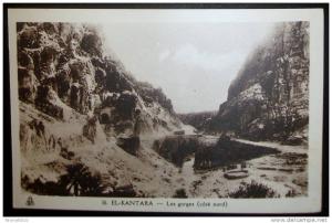 CPA ALGERIE EL KANTARA LES GORGES COTE NORD
