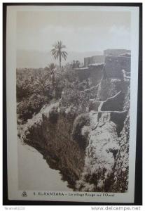 CPA ALGERIE EL KANTARA LE VILLAGE ROUGE SUR L'OUED