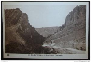 CPA ALGERIE EL KANTARA LES GORGES COTE SUD