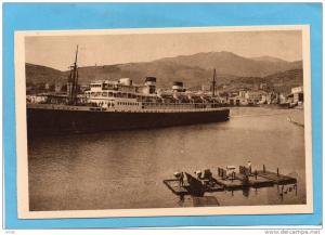 port vendres-départ pour alger -du paquebot el kantara-années 30-40-édition yvon