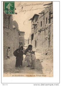 CPA NB Algérie    El-Kantara une rue du village blanc