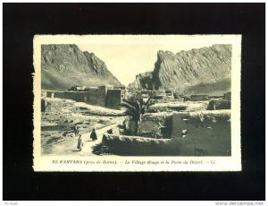 CPSM ALGERIE LES GORGES D EL KANTARA  VILLAGE ROUGE ET PORTE DU DESERT  LL