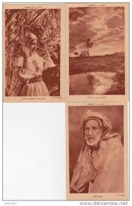 Lot de 8 CPA de l´ALGERIE - Village de ROUFFI - KABYLIE - M´SILA - Type Arabe - Femme indigène BOU SAADA - EL KANTARA -