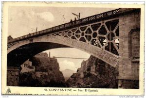 CONSTATINE  Pont El Kantara   Recto verso