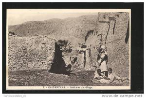 CPA El-Kantara, Interieur du village