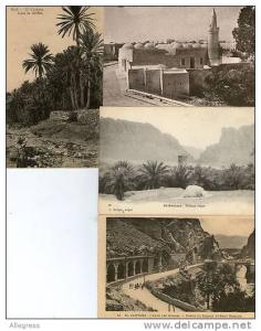 TUNISIE...EL KANTARA..DJERBA...LOT DE 4 CPA....NON ECRITES...........D552